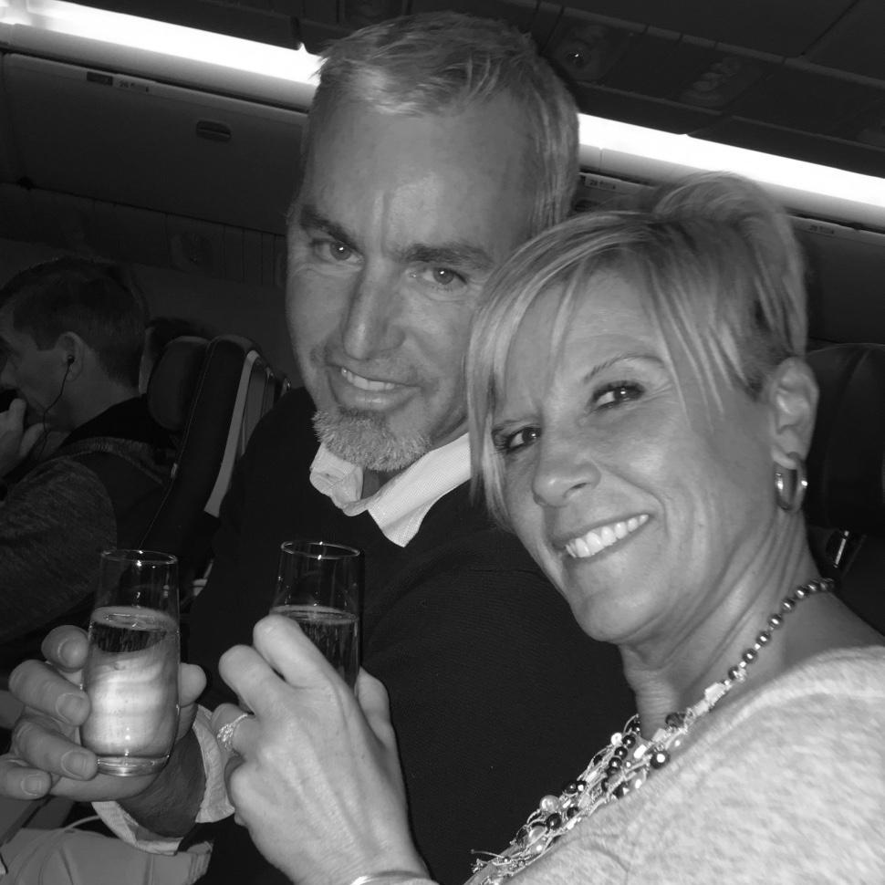 Just engaged!  Thank you for the help United Airlines and of course thank you for the champagne!