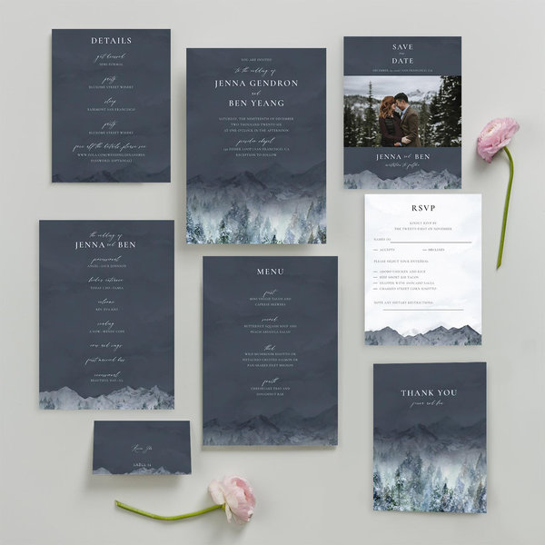 Zola Wedding Invitations - Avalon Portrait