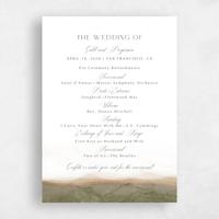 Brown Wedding Program - Dew