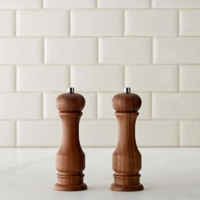 Williams Sonoma FSC Traditional Walnut Salt & Pepper Mill Set