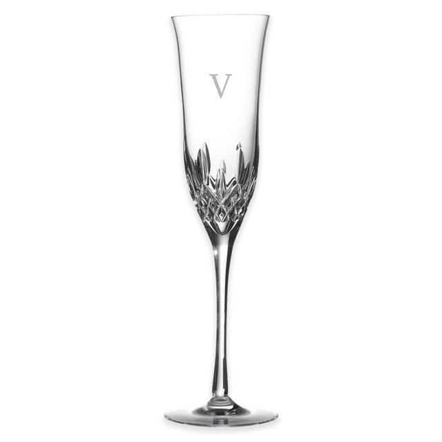 Waterford® Lismore Essence Block Letter "V" Toasting Flutes (Set of 2)