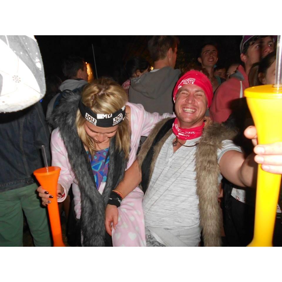 Rocking out and teaching Craig the ropes at his very first Oppi Koppi