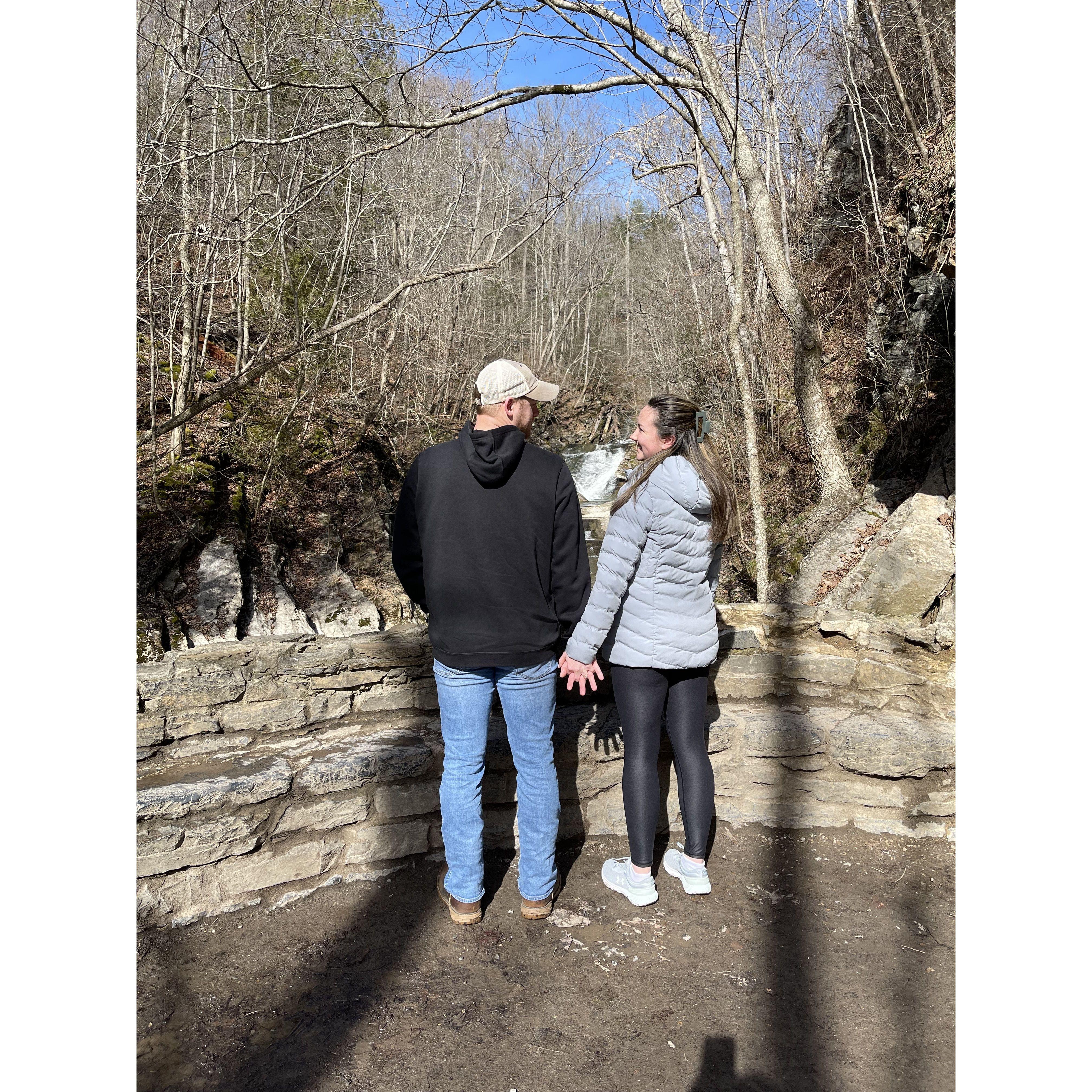 On our way home after the proposal, we made a pitstop to see the Natural Bridge