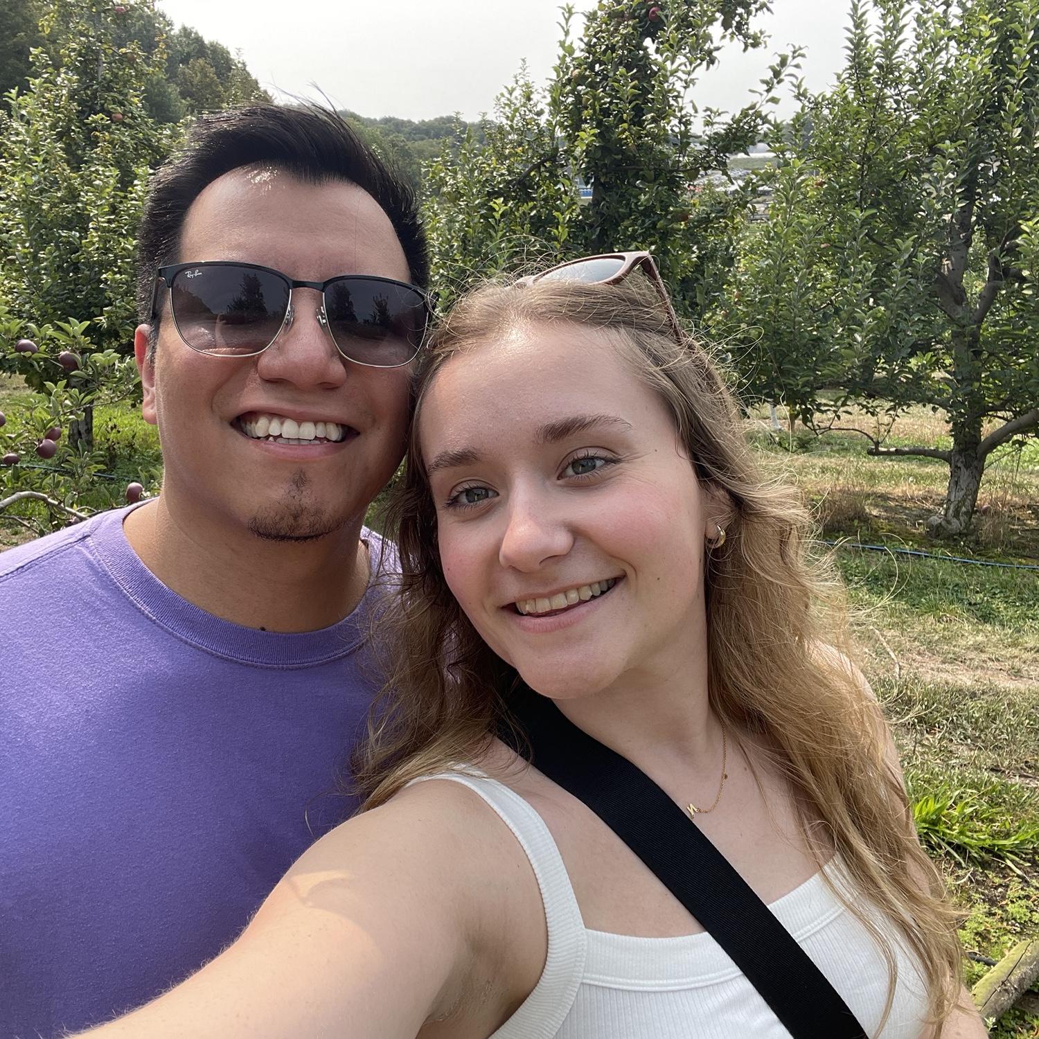 Fun fact this is an apple orchard and we thought we were taking a photo with apples behind us and well we weren’t 🤣