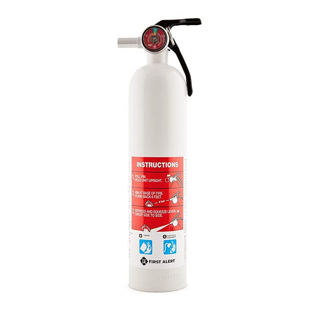 First Alert Fire Extinguisher, Car and Marine Fire Extinguisher, White, FE10GR