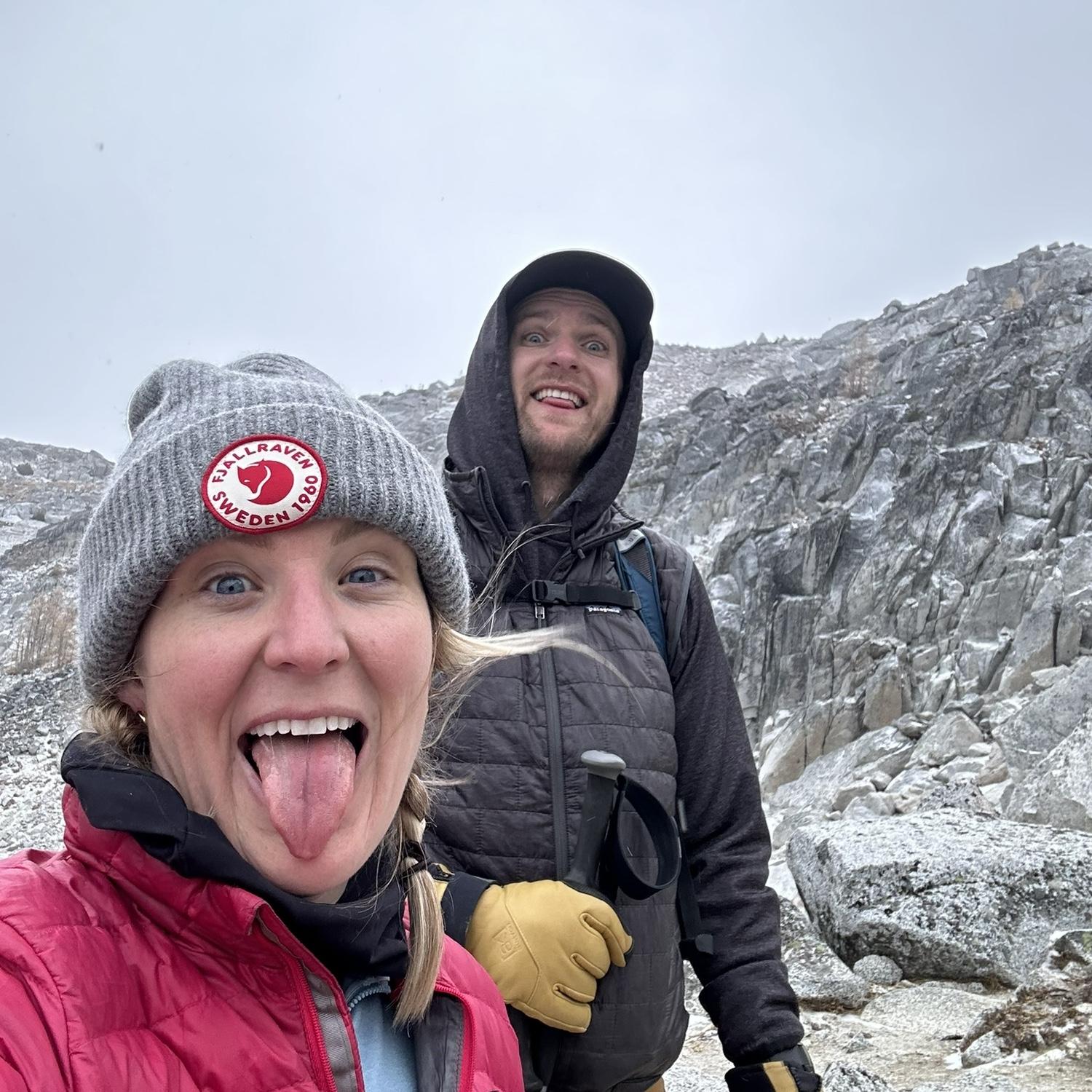 We hiked for about 8 hours to only stop about 300 ft from the top due to snow…