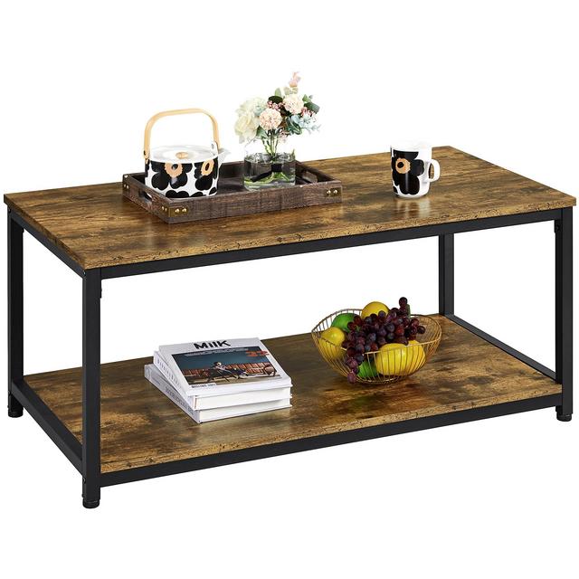 YAHEETECH Coffee Table (Rustic Brown)