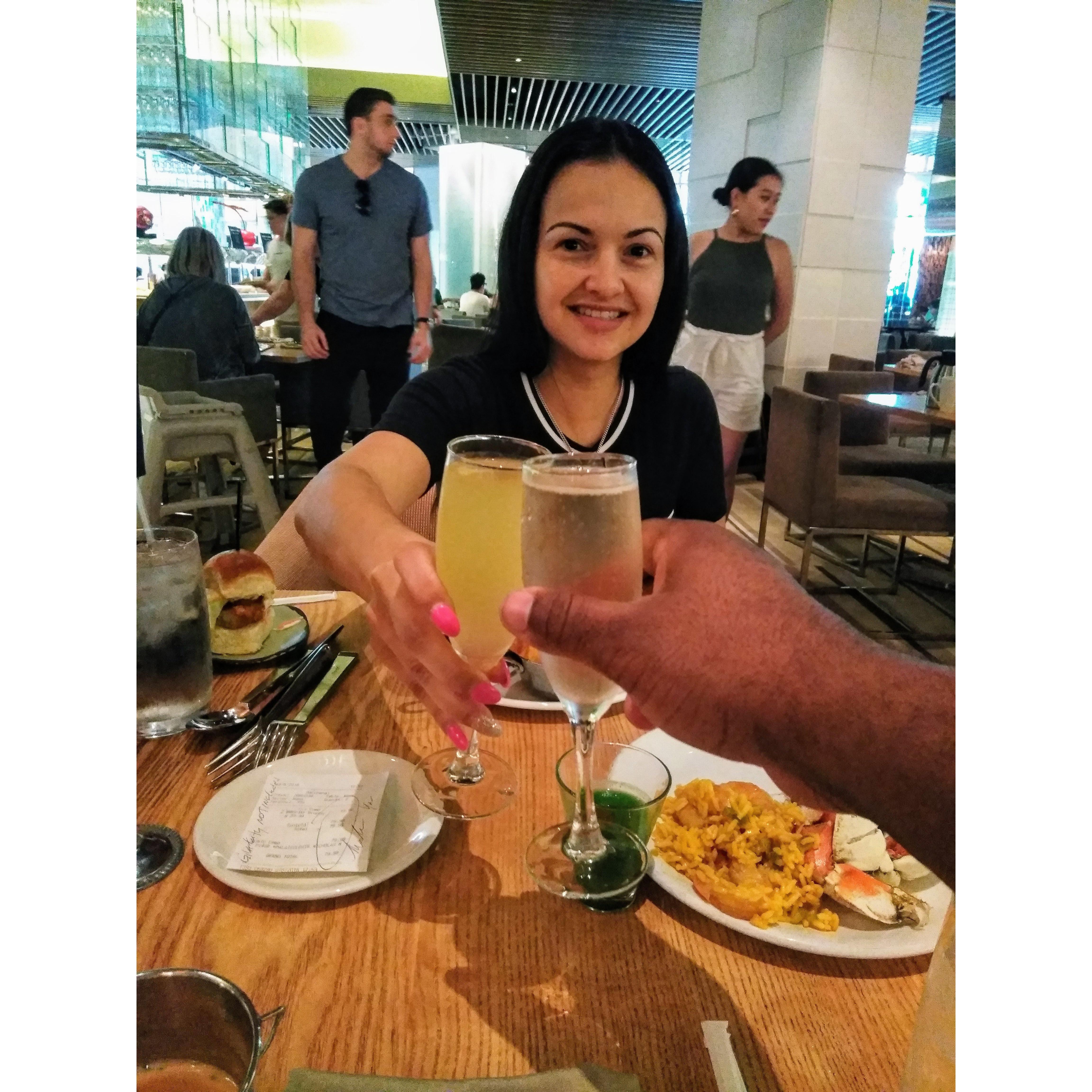 Having brunch in Las Vegas.  2018