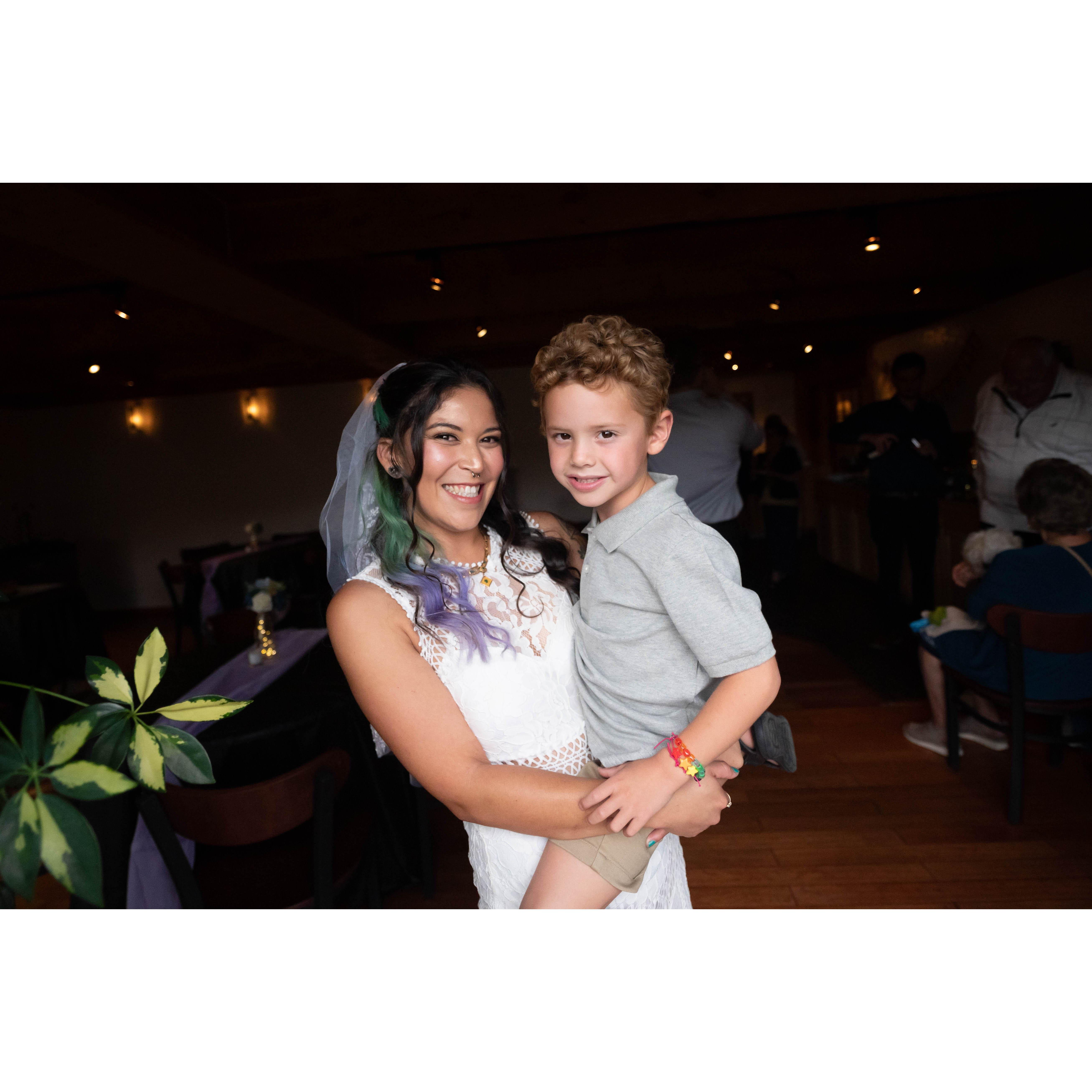 Bride & handsome ring bearer