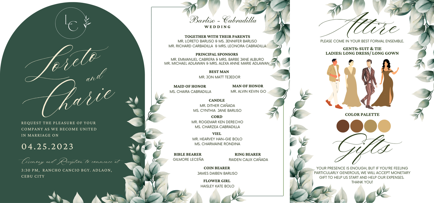The Wedding Website of Charie Cabradilla and Loreto Barliso Jr.