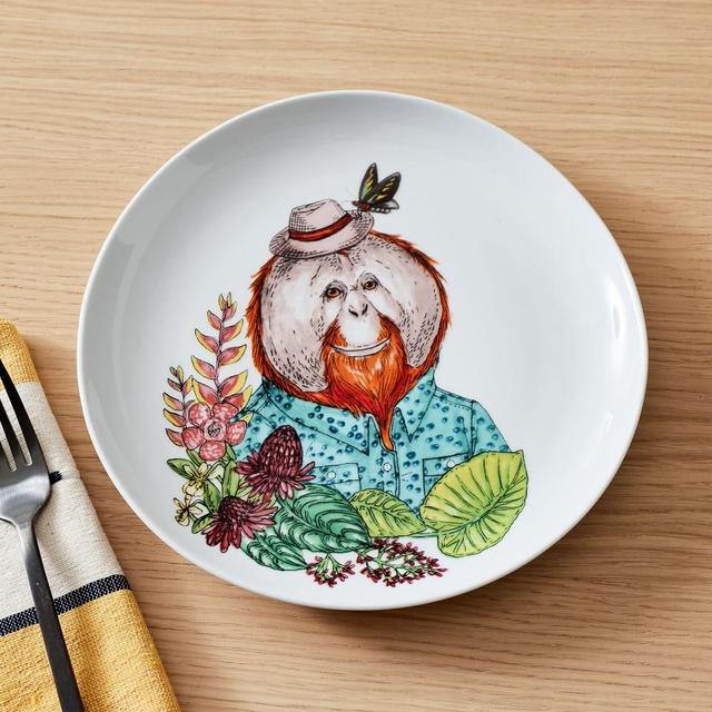 Dapper Animal Orangutan Salad Plate Orangutan