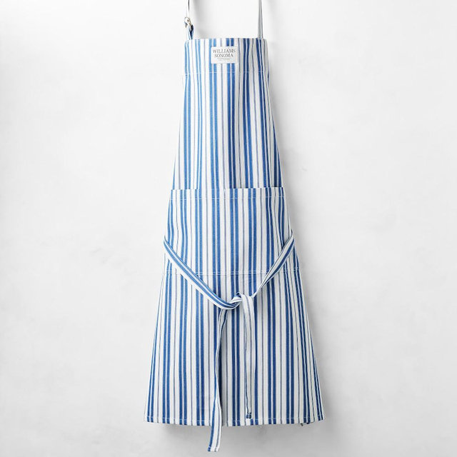 Williams Sonoma Classic Stripe Personalized Apron, Bright Blue