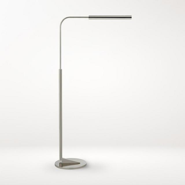 Linear Adjustable Floor Lamp, Polished Nickel