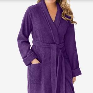 Long Terry Robe - Rich Violet - 3xl