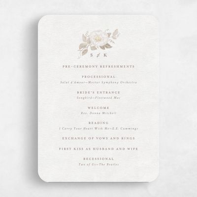 Grey Rounded Wedding Program - Muriano