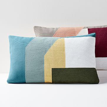 Corded Geo Block Pillow Covers