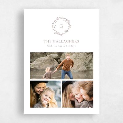 White Standard Holiday Card - Egan Multiphoto