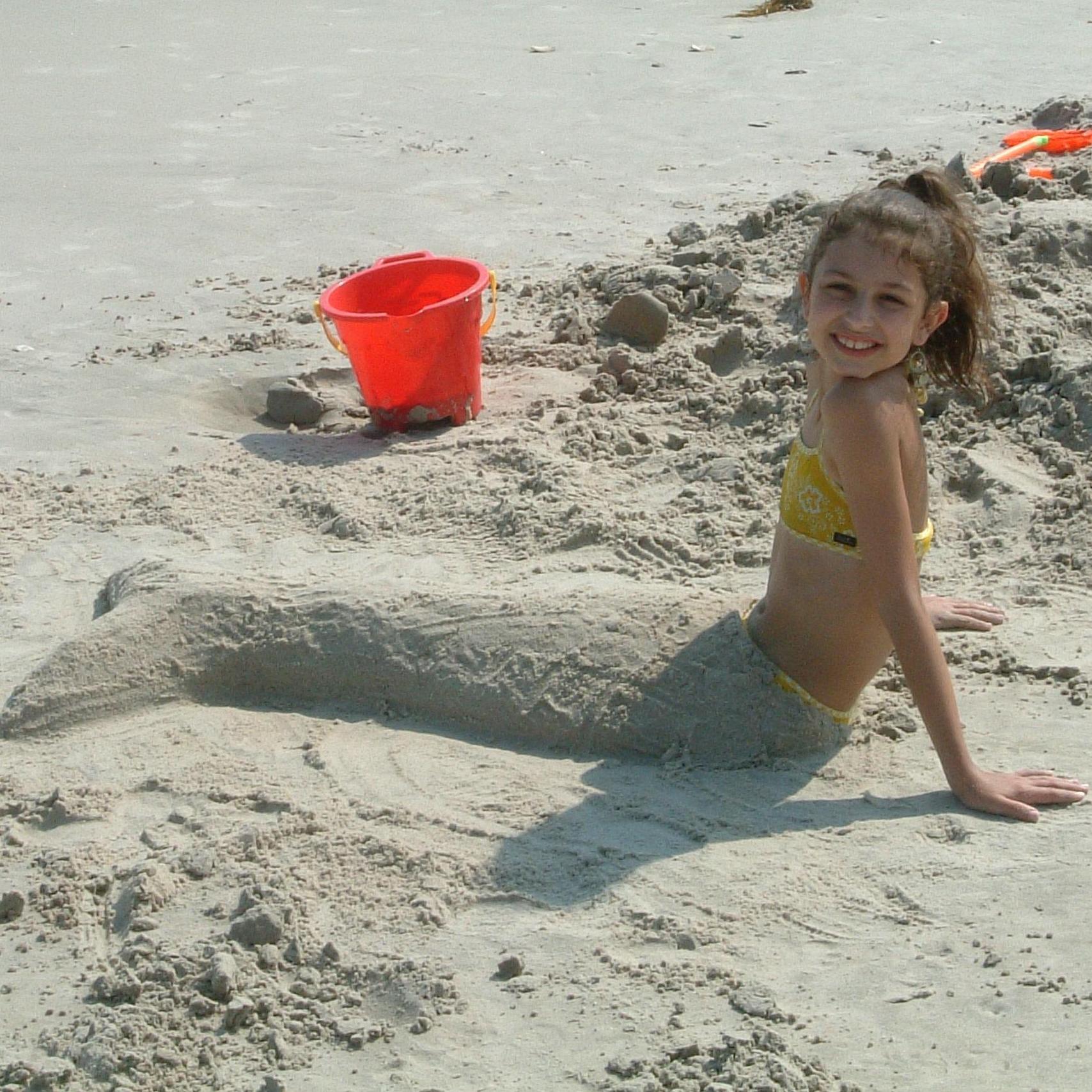 Sand mermaid in the Outer Banks