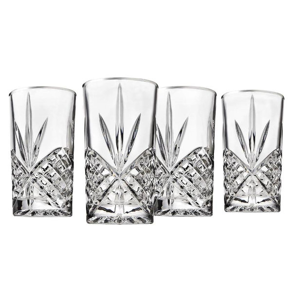 Godinger Dublin Crystal Highball Glasses - Set of 4