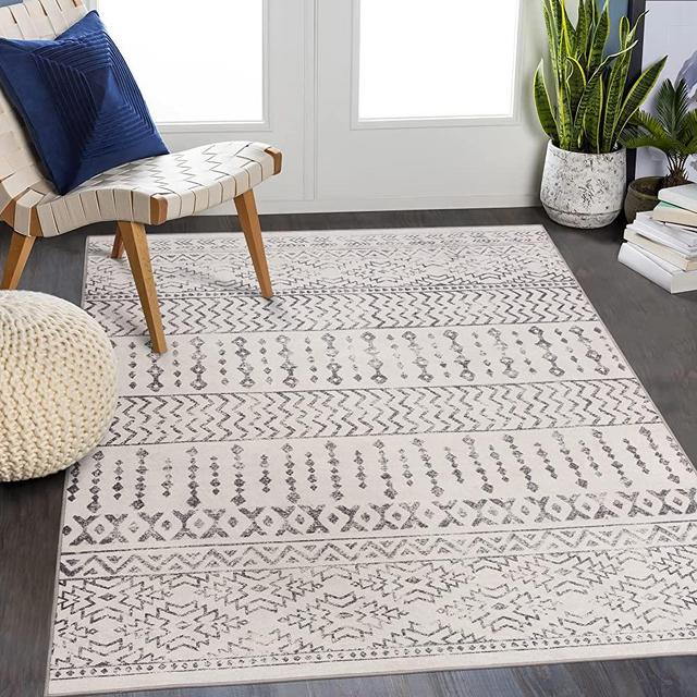  Art&Tuft 6x9 Area Rug, Super Soft Ultra-Thin Moroccan