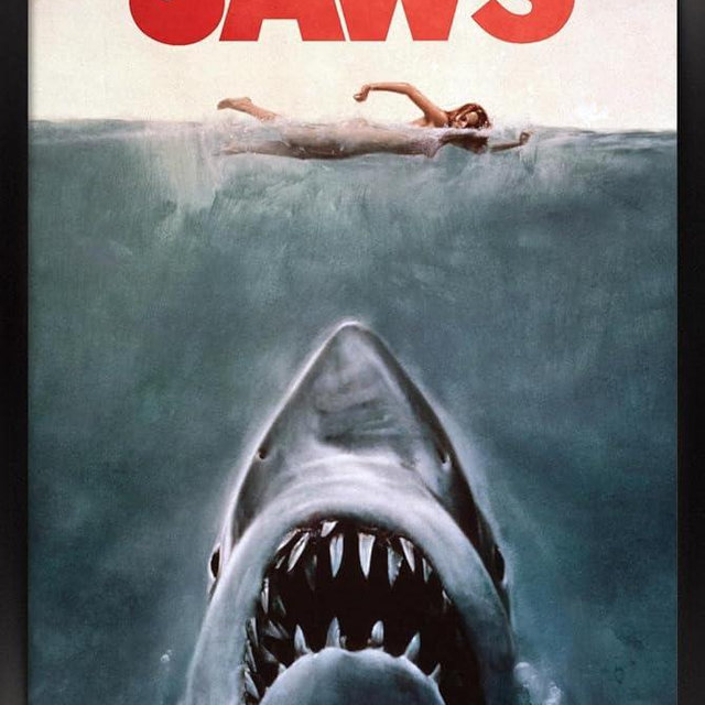 Trends International Jaws - One Sheet Wall Poster, 22.375" x 34", Black Framed Version