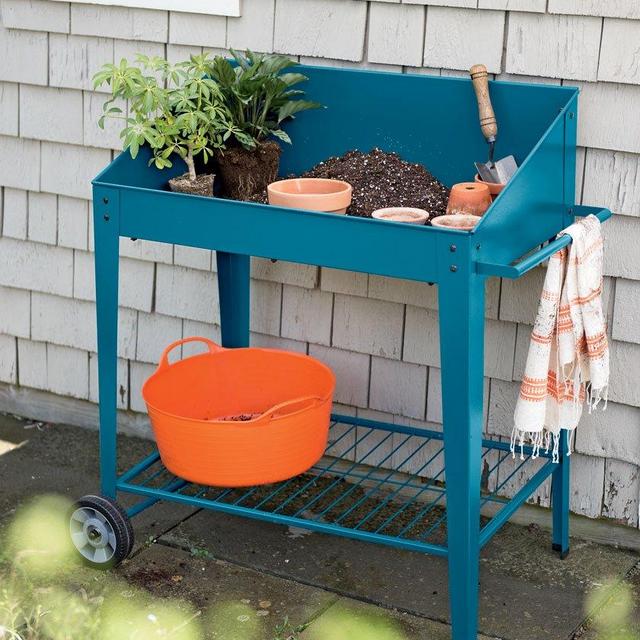 Demeter Potting Bench, in Storm Blue