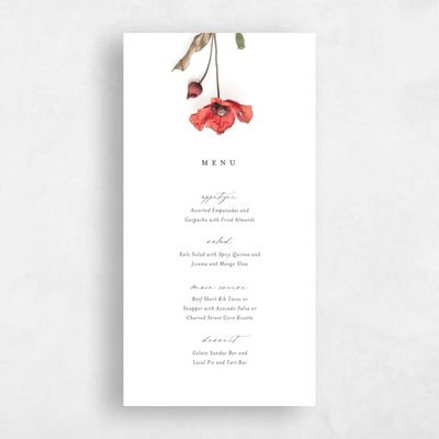 Red Wedding Menu - Spiga