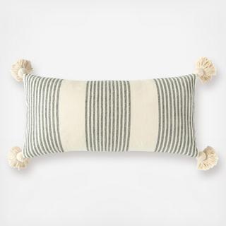 Vertical Stripe Lumbar Throw Pillow