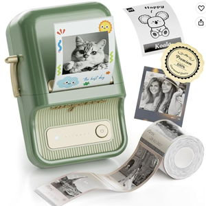 NIIMBOT B21 Pro Label Maker, 300DPI HD Label Printer, Ideal for Notes,Photos, Study Graphics, Memo Maker,50x30mm Label(Pine Green)