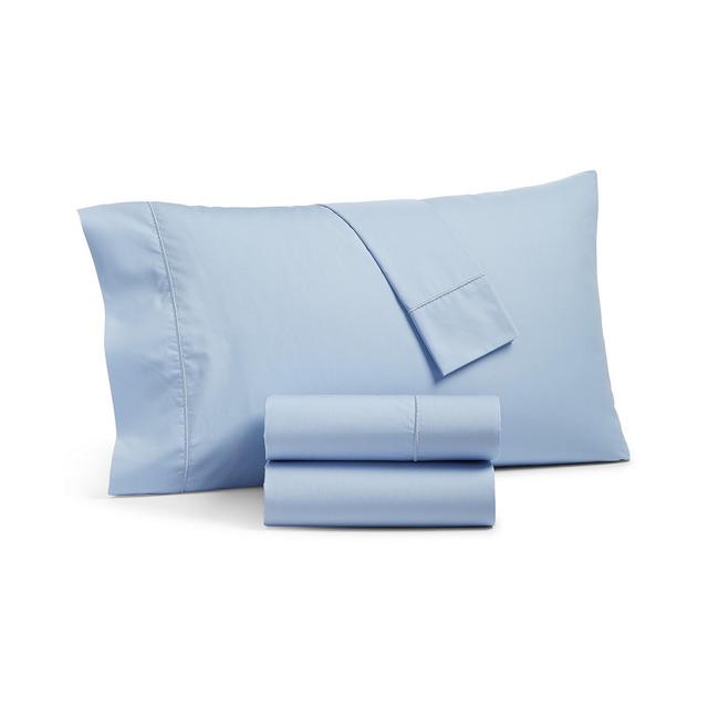 Martha Stewart Collection 400-Thread Count Percale 4-Pc. Solid Queen Sheet Set, Created for Macy's