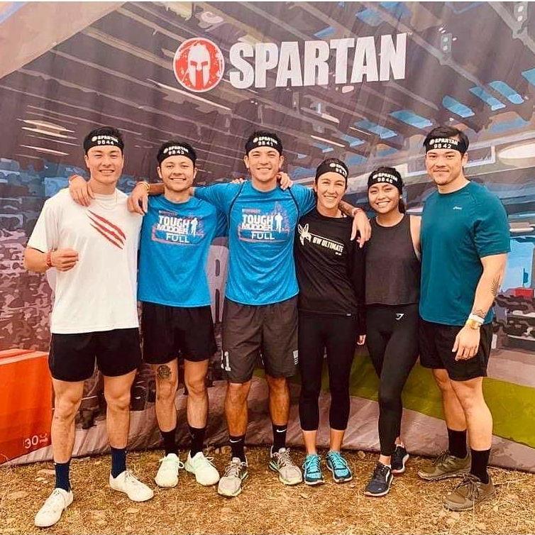 Spartan Race 2021 with Britt's brothers Jake, Max, and Cullen and Cullen's girlfriend Melissa.