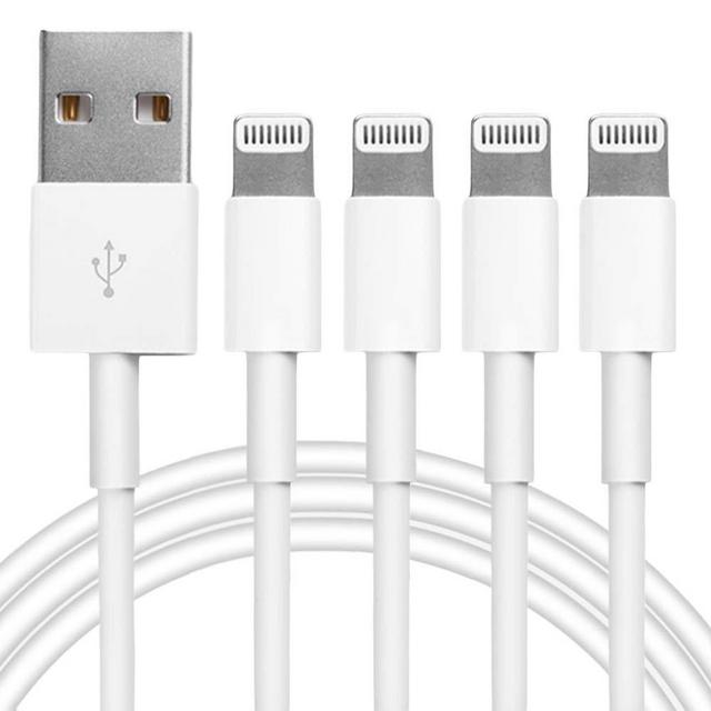 4Pack Original [Apple MFi Certified] Charger Lightning to USB Cable Compatible iPhone 11 Pro/11/XS MAX/XR/8/7/6s/6/plus,iPad Pro/Air/Mini,iPod Touch(White 1M/3.3FT)