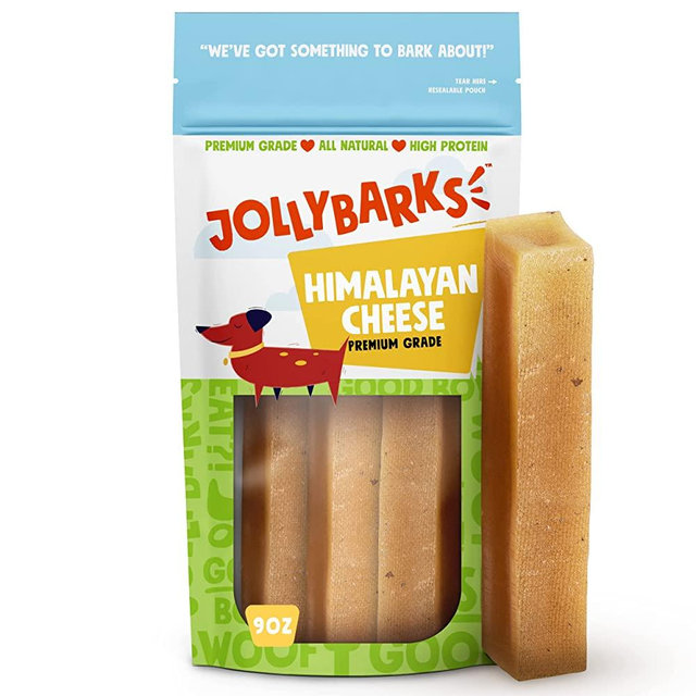 JollyBarks Yak Cheese Himalayan Dog Chews Yak Chew Dog Bones for Large Dogs Aggressive Chewers, Natural Dog Chews Dog Bones for Medium Dogs Long Lasting Dog Chews Dog Treats for Large Dogs (9 oz/3 pk)