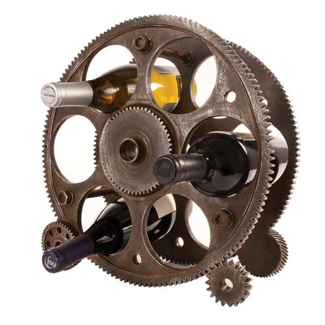 Gears And Wheels Wine Rack by Foster and Rye