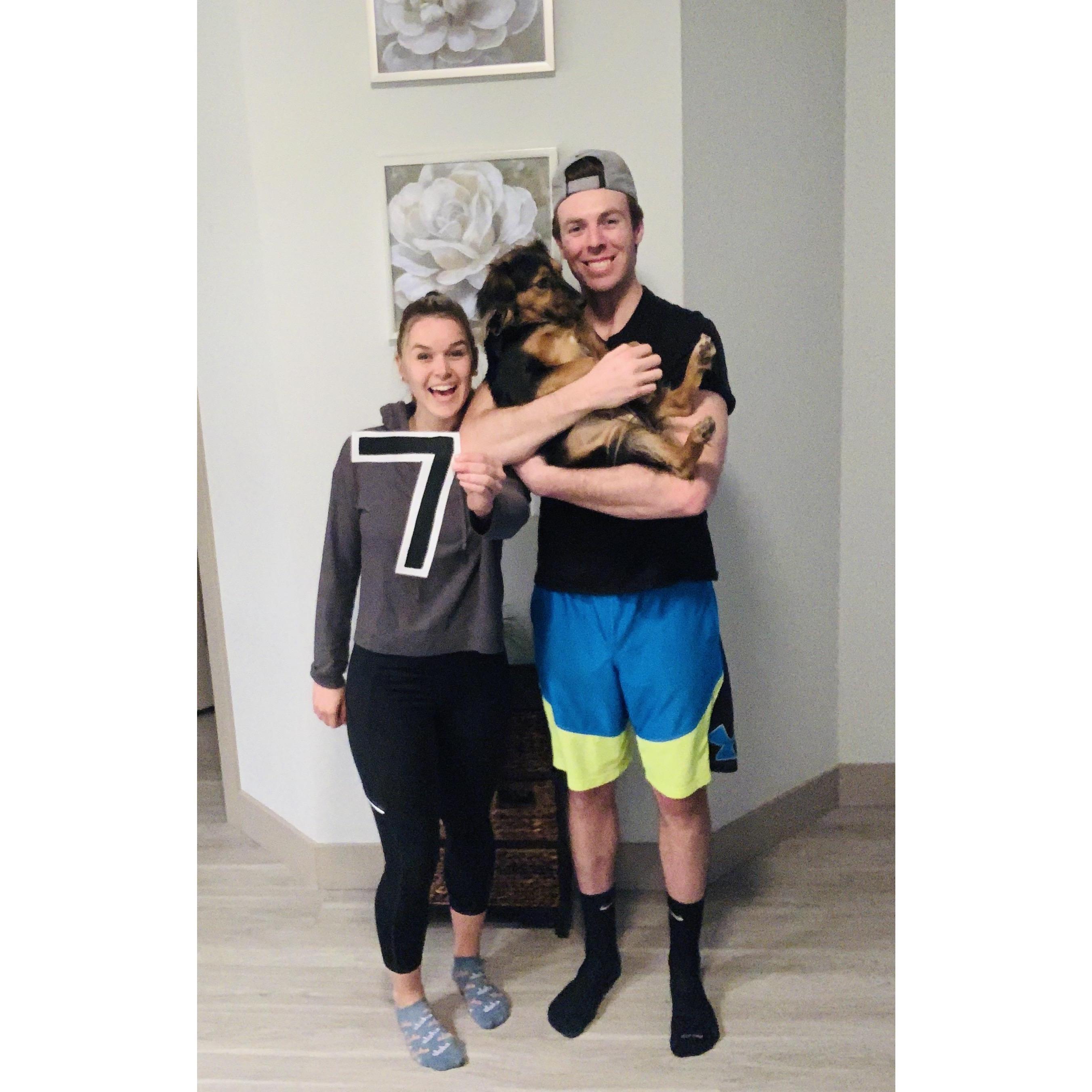 Celebrating 7 years together in their first Denver apartment!
February, 2020