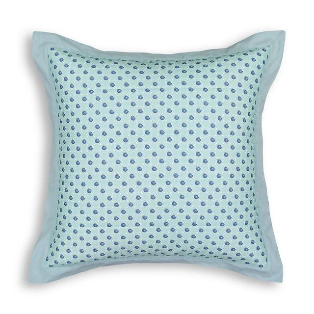 Housse de coussin matelassée imprimée coton, tracy turquoise LA REDOUTE INTERIEURS