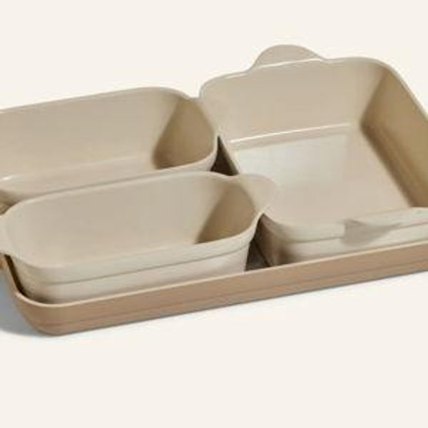 Our Place Bakeware Set | 5-Piece Ceramic Bakeware Collection with Stovetop-to-Oven Griddle Pan | PFAS-Free Non-Toxic Nonstick Pans, Oven Mat & Baking Dishes | Steam