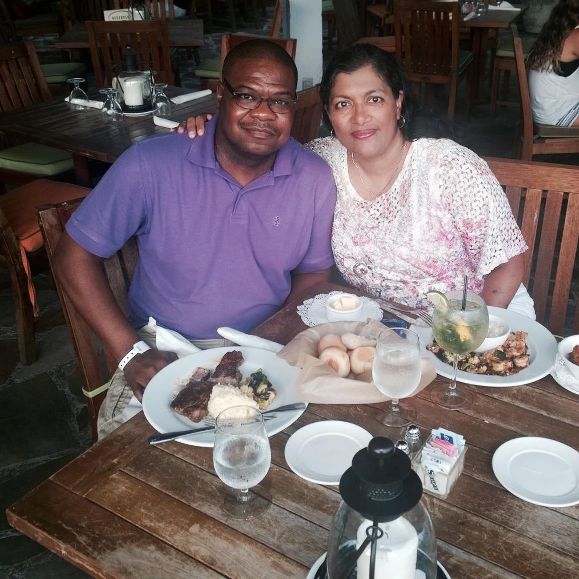Vacationing in the Bahamas for Myron's birthday.