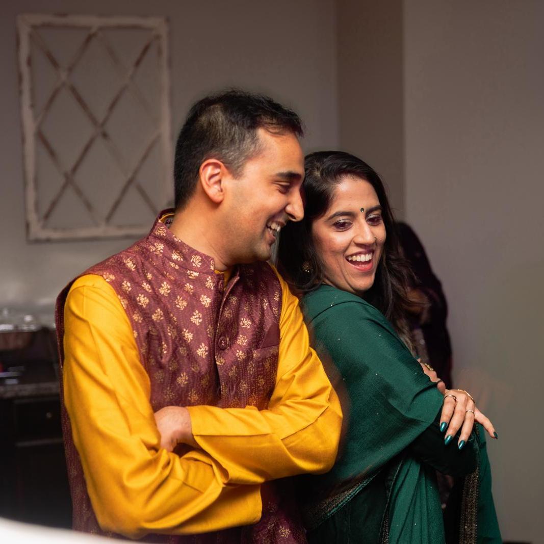Dancing at Rahul's cousin Shelly's Roka celebration.