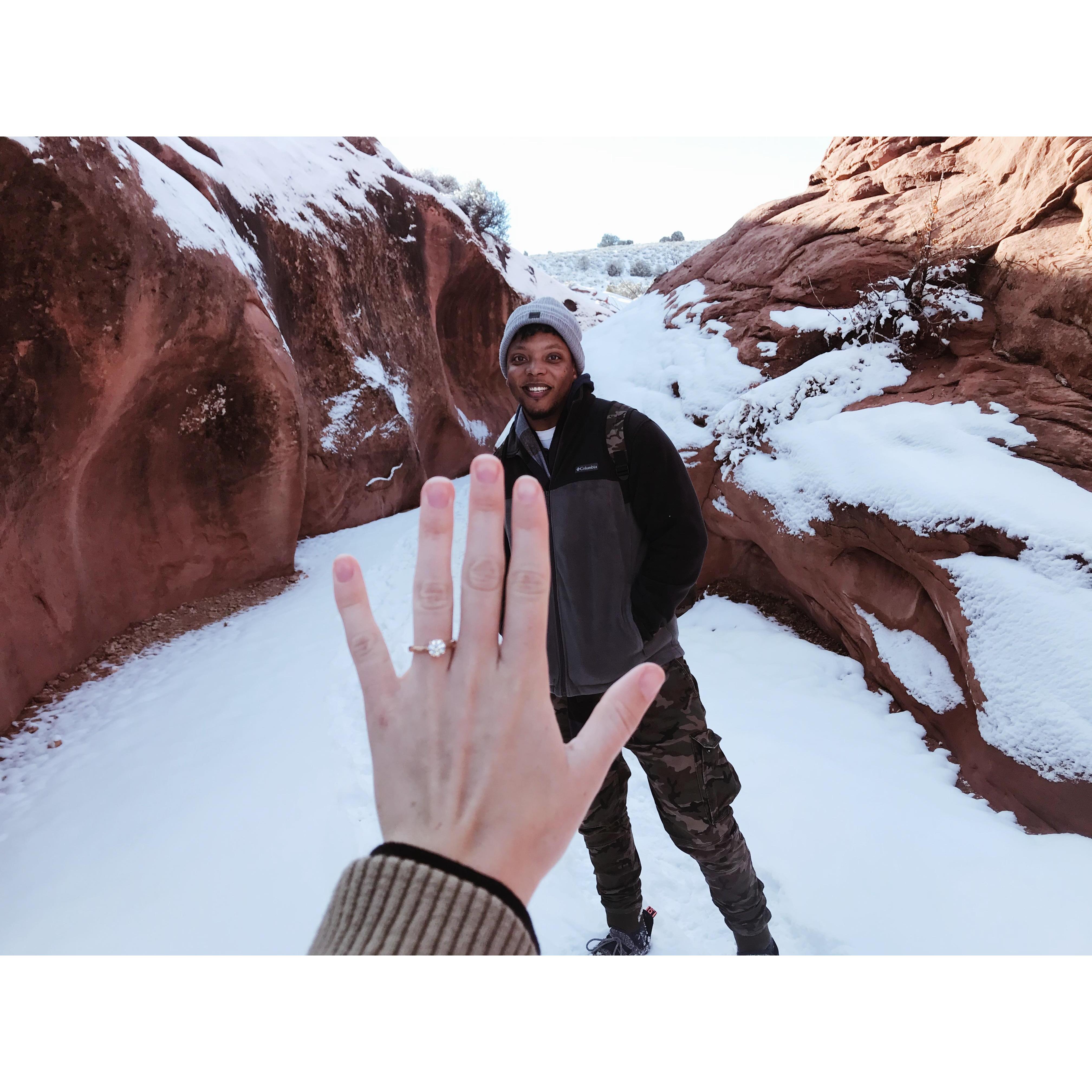 The slot canyon where Rod proposed