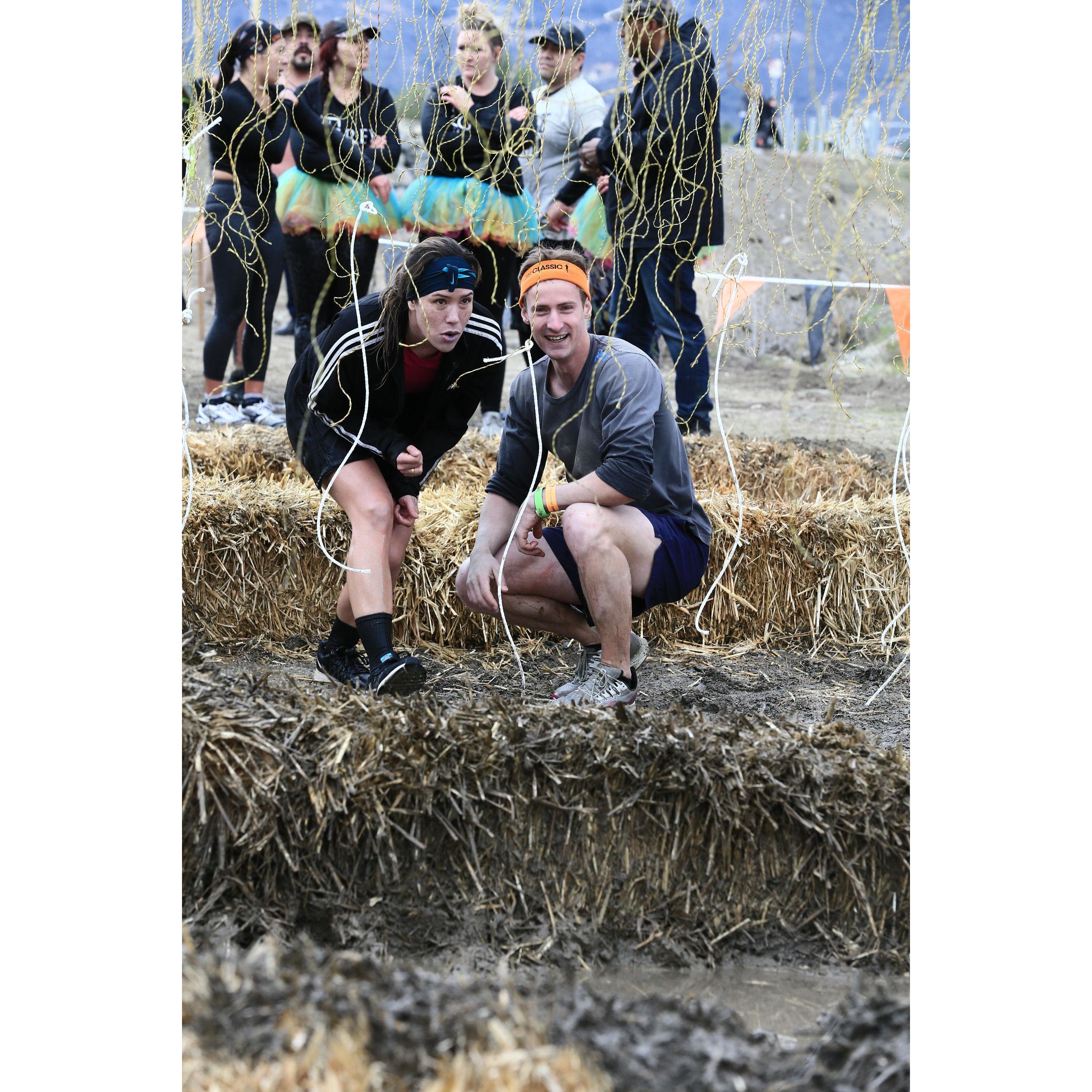 Strategizing our way through the shock maze at the Mud Run.