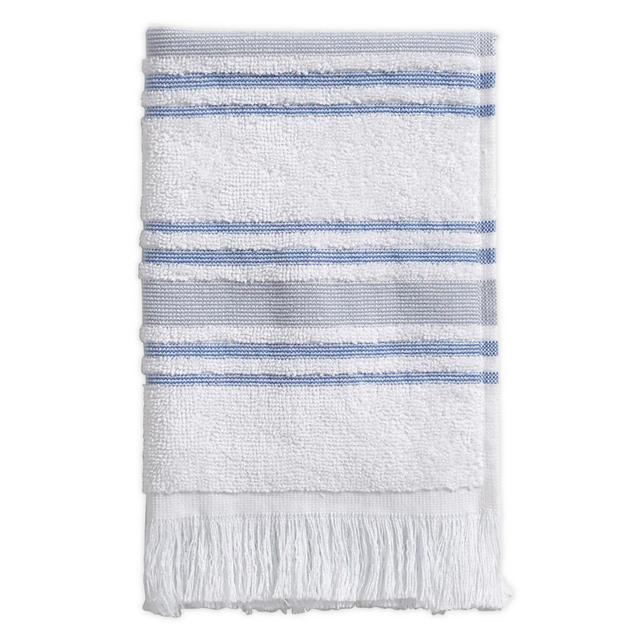 Stripe Fingertip Towel in Blue