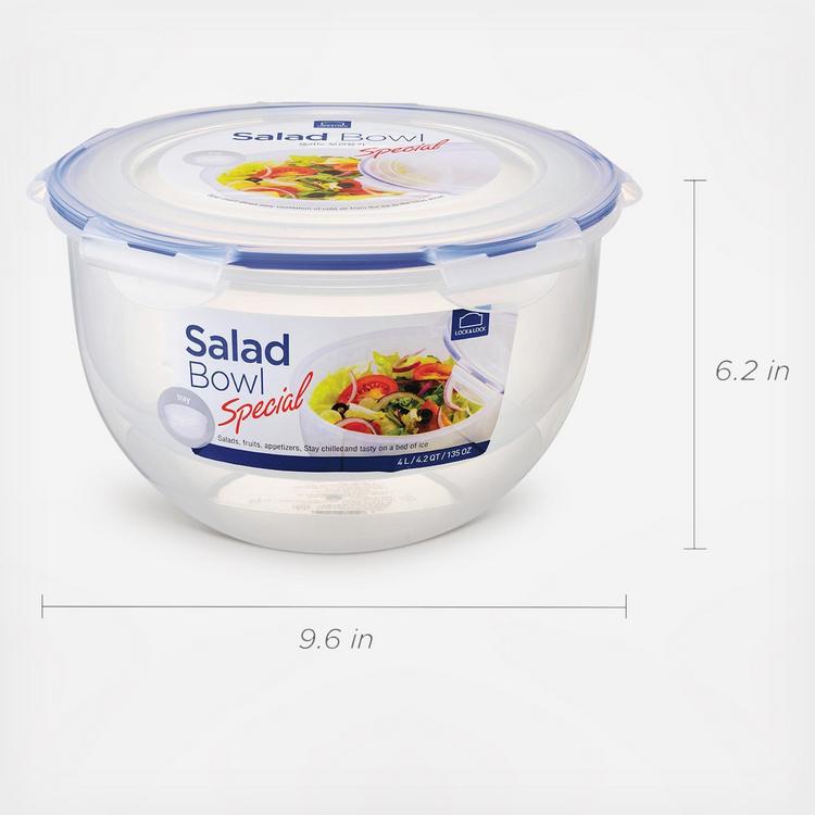 Lock & Lock 6 Piece Set Salad Fruit Bowl Airtight Storage 