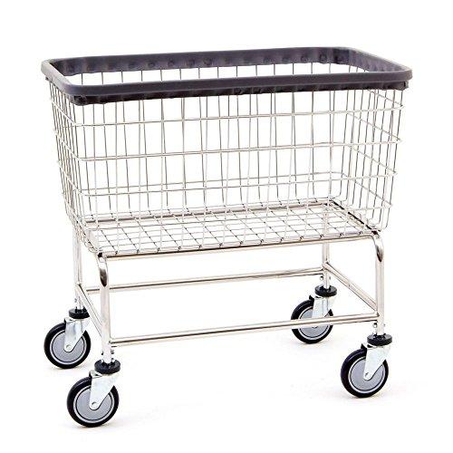 R&B Wire 200F Large Capacity Wire Laundry Cart, 4.5 Bushel, Chrome