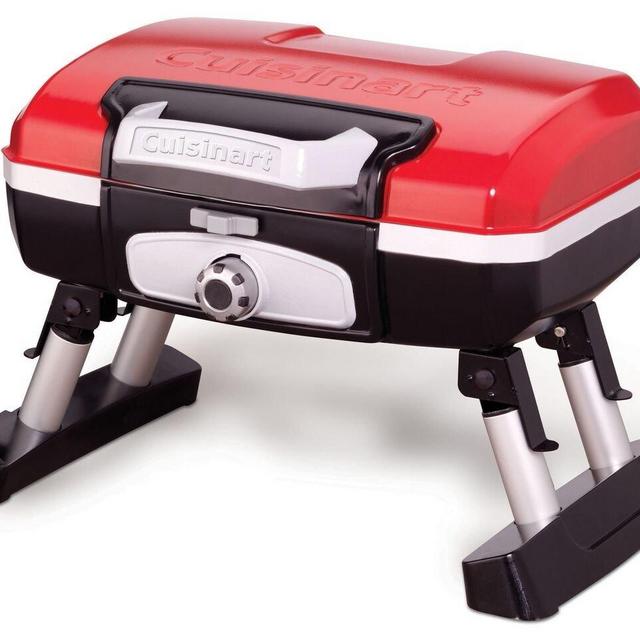 Cuisinart CGG-180T Petit Gourmet Portable Tabletop Gas Grill, Red
