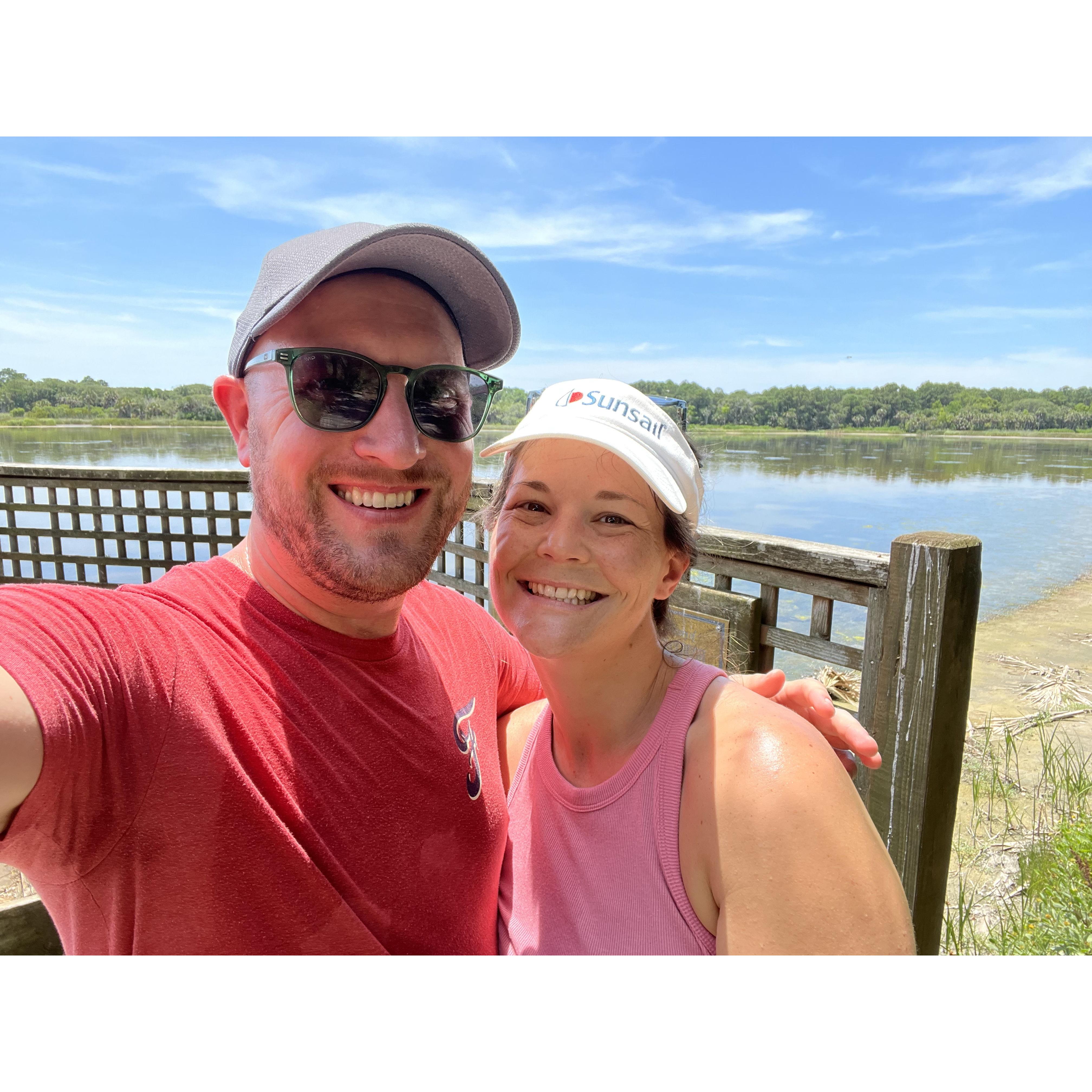 Hiking through Bull Island in Charleston