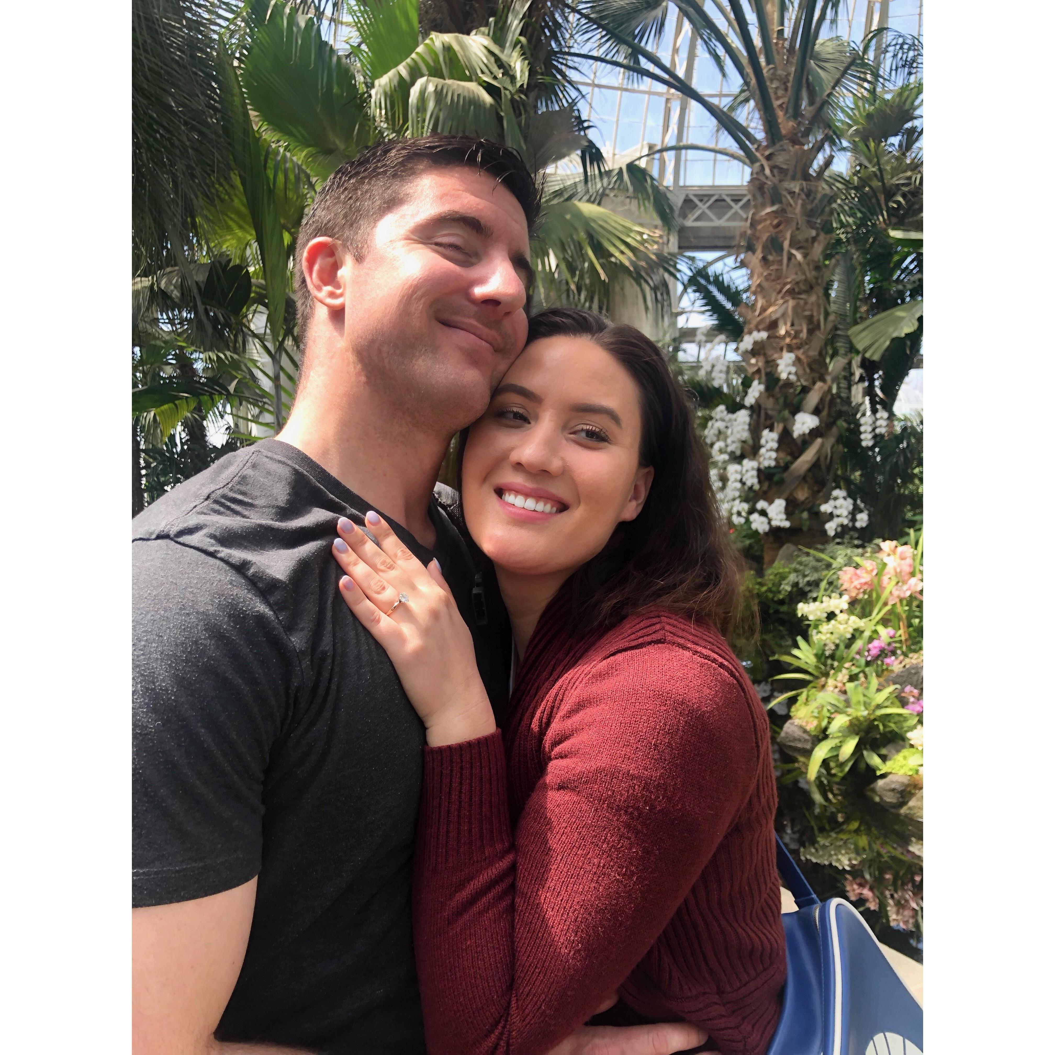 Engagement day at the New York Botanical Garden, 2019