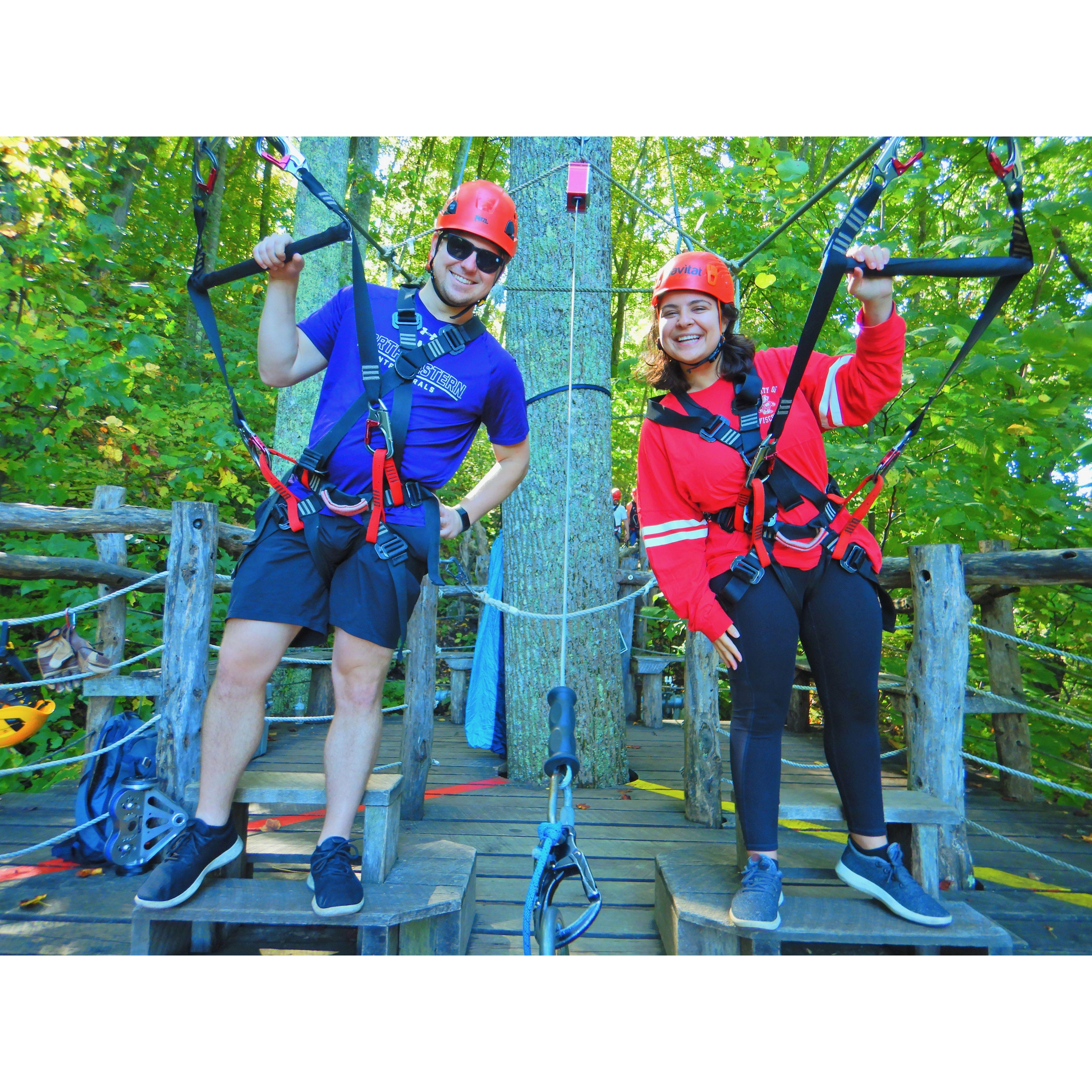 Zip-lining in Asheville