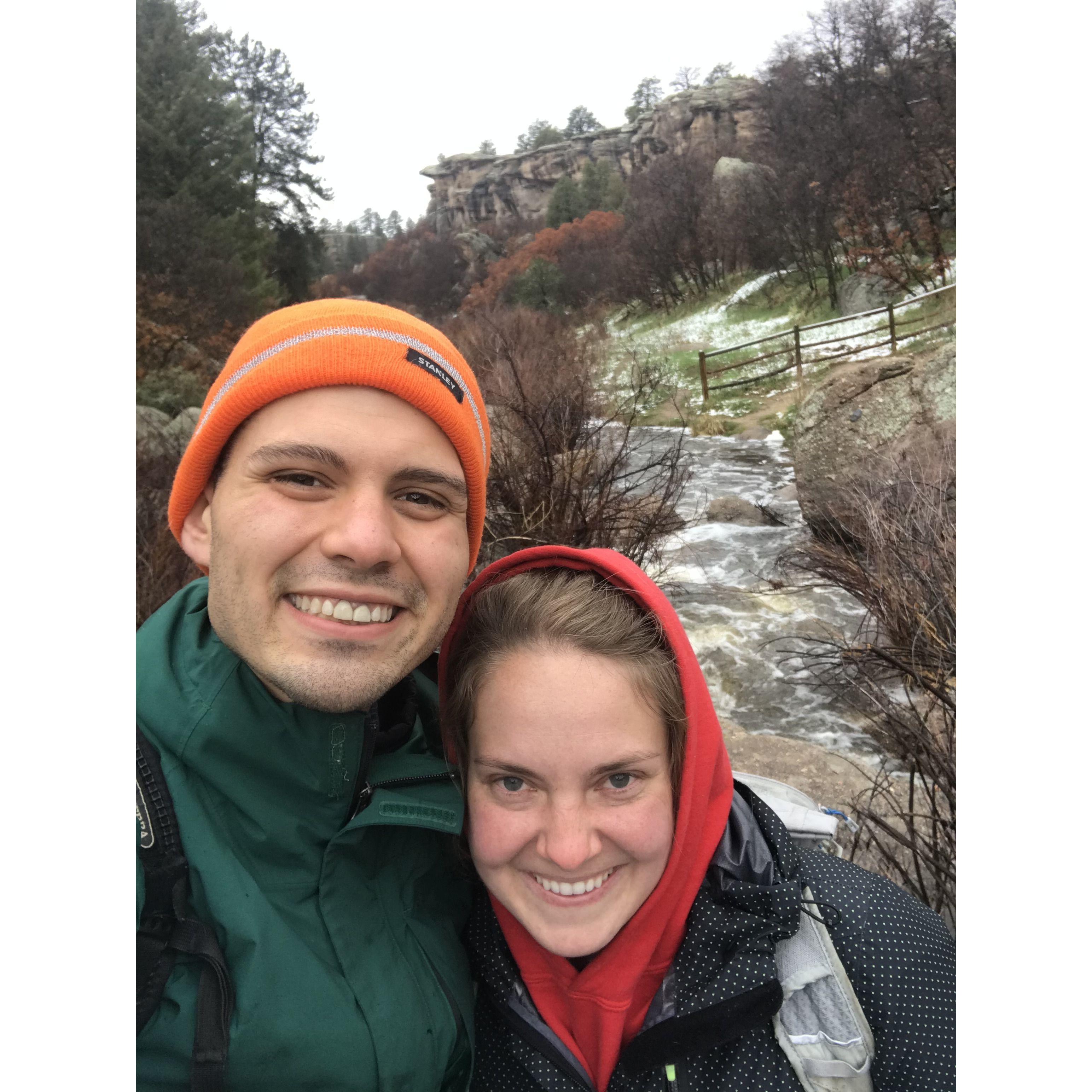 Our first selfie at Castlewood Canyon