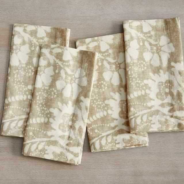Bernyce Printed Napkin Set of 4 - Flax